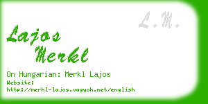 lajos merkl business card